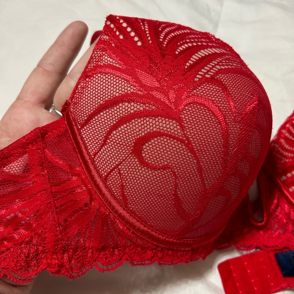 ❤️NWOT Beautiful Red Bra by Rachel 38C - Picture 4 of 4